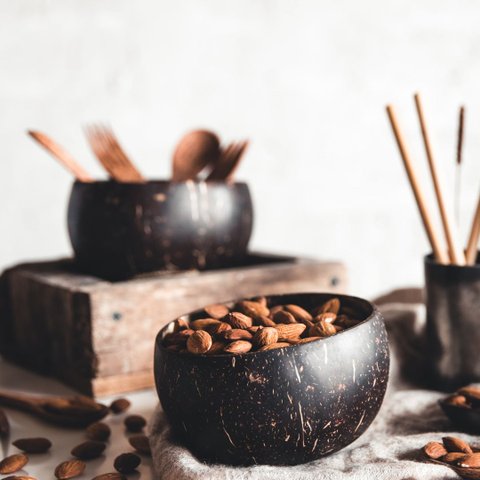 Kit 6 Cumbuca /tigela /bowl Big 500ml de Coco Natural