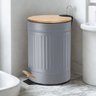 Lixeira para Cozinha ou Banheiro Cinza 3l com Pedal Jolitex - 2