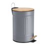 Lixeira para Cozinha ou Banheiro Cinza 3l com Pedal Jolitex - 1