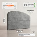 Ver imagem 4 de Cabeceira Cama Box King Colli 195cm Estofada Orgânica Moderna Suede Cinza - Desk Design