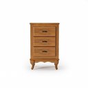 Ver imagem 2 de Mesa de Cabeceira Pés Luiz Xv 3 Gavetas Madeira Mdf Imbuia