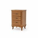 Ver imagem 1 de Mesa de Cabeceira Pés Luiz Xv 3 Gavetas Madeira Mdf Imbuia