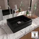 Ver imagem 2 de Cuba Pia Banheiro Torino Torneira DL08 Valvula Inox Click Preto