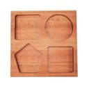 Ver imagem 2 de Petisqueira Quadrada 4 Divisões - Natural