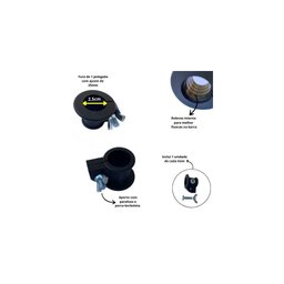 Presilha 25mm Injetada Barra Pump Academia Musculacao Trava Peso Bloqueador Jfit - 2