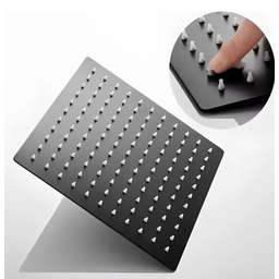 Ducha Chuveiro Gás Solar Slim20x20 de Teto Quadrado Preto Fosco Black Matte Banheiro Metal Premium P - 3