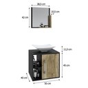 Ver imagem 5 de Conjunto Balcão C-cuba L38 e Espelheira Soft 500 Preto Ônix C-branco Chess Preto Ônix C-carvalho