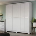 Ver imagem 1 de Guarda-Roupa Casal 6 Portas 2 Gavetas Internas E530 Branco