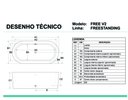 Ver imagem 3 de Banheira de Imersão Freestanding Branca 192x94x66 com Hidro – Everest Lusso Idro