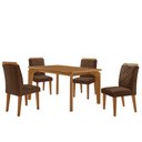 Ver imagem 2 de Mesa de Jantar Liz 120cm Mdf Canto Copo e com 4 Cadeiras Melissa