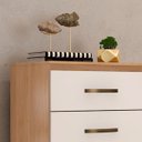 Ver imagem 5 de Cômoda para Quarto 4 Gavetas Lisa Mdp Nature/off White