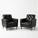 Ver imagem 1 de Kit 2 Poltronas Decorativa Vintage Capitonê Valência Pés de Madeira