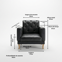 Ver imagem 4 de Kit 2 Poltronas Decorativa Vintage Capitonê Valência Pés de Madeira