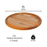 Tábua de Frios Petisqueira Redonda Lisa Madeira 33cm Libaneza 94046lb - 2