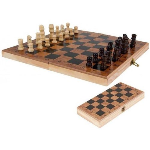 Jogo de mesa tabuleiro de xadrez magnetico 23,7x23,7cm dobrável