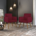 Ver imagem 2 de Kit 10 Cadeiras Poltronas Decorativa - Escritório - Recepção - Marsala