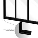 Ver imagem 4 de Porta de Alumínio de Correr Lateral 3 Folhas Móveis Vidro Temperado 235x250cm Lucasa Eccellente