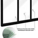 Ver imagem 6 de Porta de Alumínio de Correr Lateral 3 Folhas Móveis Vidro Temperado 235x250cm Lucasa Eccellente