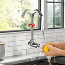 Ver imagem 5 de Torneira Gourmet de Parede Monocomando para Cozinha com Arejador Embutido Fc-79