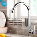 Ver imagem 4 de Torneira Gourmet de Parede Monocomando para Cozinha com Arejador Embutido Fc-79