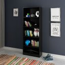 Ver imagem 2 de Estante Multiuso Gamer Livreiro Office 5 Prateleiras Preto