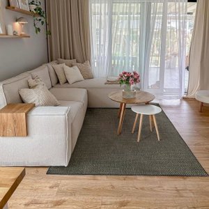Tapete Sisal Sintético Verde 140x250cm Antiderrapante