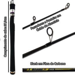 Vara de Pesca T-blade 1,70m 10-25lb Pincho F2-56ef para Molinete - 6