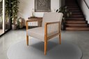 Ver imagem 1 de Poltrona Maia em Linho com Base Madeira Corda Náutica Linho Areia Bz Home Decor