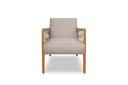Ver imagem 4 de Poltrona Maia em Linho com Base Madeira Corda Náutica Linho Areia Bz Home Decor