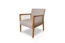 Ver imagem 3 de Poltrona Maia em Linho com Base Madeira Corda Náutica Linho Areia Bz Home Decor