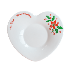 Prato Decorativo Coração Natal Mágico - Merry Christmas