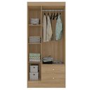 Ver imagem 3 de Guarda Roupa Solteiro 3 Portas 2 Gavetas Venti - Freijó