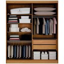 Ver imagem 3 de Guarda Roupa Canadá Ripado Cinamomo 4 Portas 2 Gavetas Leifer Móveis