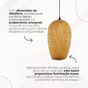 Ver mais imagens de Lustre Pendente Java White Arrow em Bambu Natural – 40x20 Cm