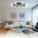 Ver imagem 1 de Lustre Luminária de Teto Plafon Aster Sputnik Aranha 8 Braços E27 Preto Quarto Sala Cozinha