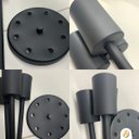 Ver imagem 4 de Lustre Luminária de Teto Plafon Aster Sputnik Aranha 8 Braços E27 Preto Quarto Sala Cozinha