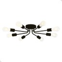 Ver imagem 2 de Lustre Luminária de Teto Plafon Aster Sputnik Aranha 8 Braços E27 Preto Quarto Sala Cozinha