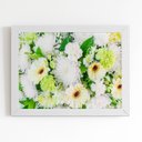 Ver imagem 1 de Quadro Crisântemo Branco Flores Foto Moldura Branca 60x40cm