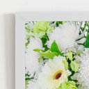 Ver imagem 2 de Quadro Crisântemo Branco Flores Foto Moldura Branca 60x40cm