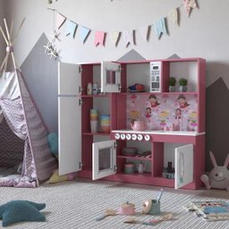 Cozinha Infantil com Refrigerador Mdf Diana - Ofertamo - 3