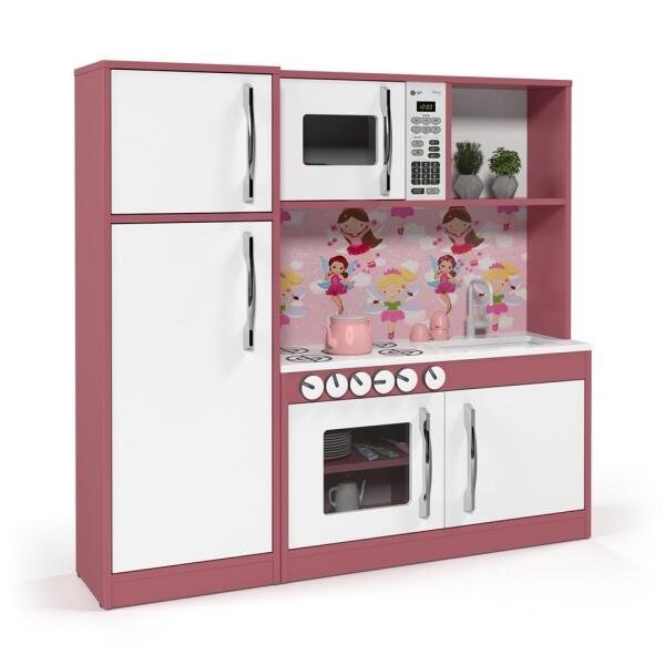 Cozinha Infantil com refrigerador MDF Diana - Ofertamo - 1