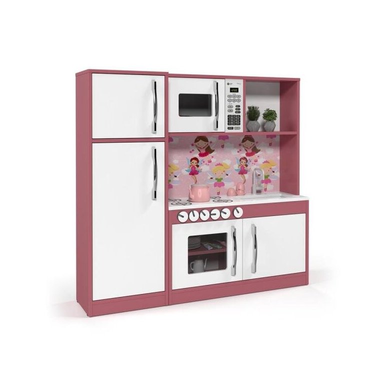Cozinha Infantil com Refrigerador Mdf Diana - Ofertamo
