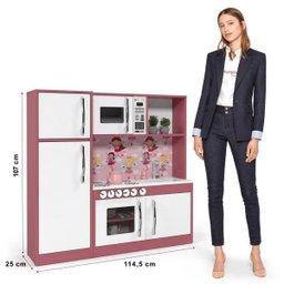 Cozinha Infantil com Refrigerador Mdf Diana - Ofertamo - 6