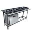 Ver imagem 1 de Fogão Industrial 4 Bocas com Forno 30cmx30cm a Gás Metalmaq