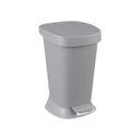 Ver imagem 1 de Lixeira com Pedal Coza New Square 5 Litros Cinza Frio