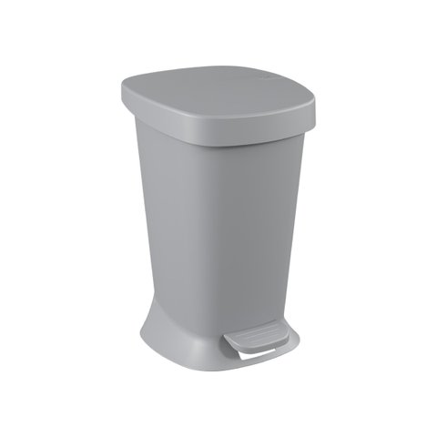 Lixeira com Pedal Coza New Square 5 Litros Cinza Frio