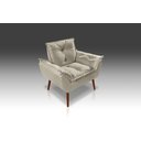 Ver imagem 1 de Poltrona Decorativa Opala Suede Bege - Pandora Decor