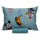Ver imagem 1 de Jogo de Cama Portallar Solteiro Malha 100% Algodão Disney Mickey Feliz 2 Pçs Verde