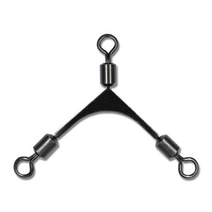 Girador Triplo com Suporte para Pesca 3 Un. #1/0
