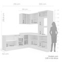 Ver imagem 4 de Cozinha 6 Peças com Rodapé Pérola Yescasa Branco